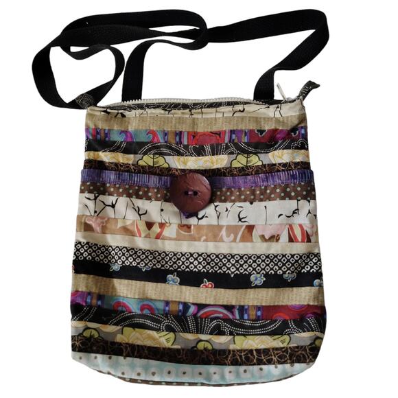 Boho Patchwork Crossbody Bag Multicolor OS - Picture 1 of 3